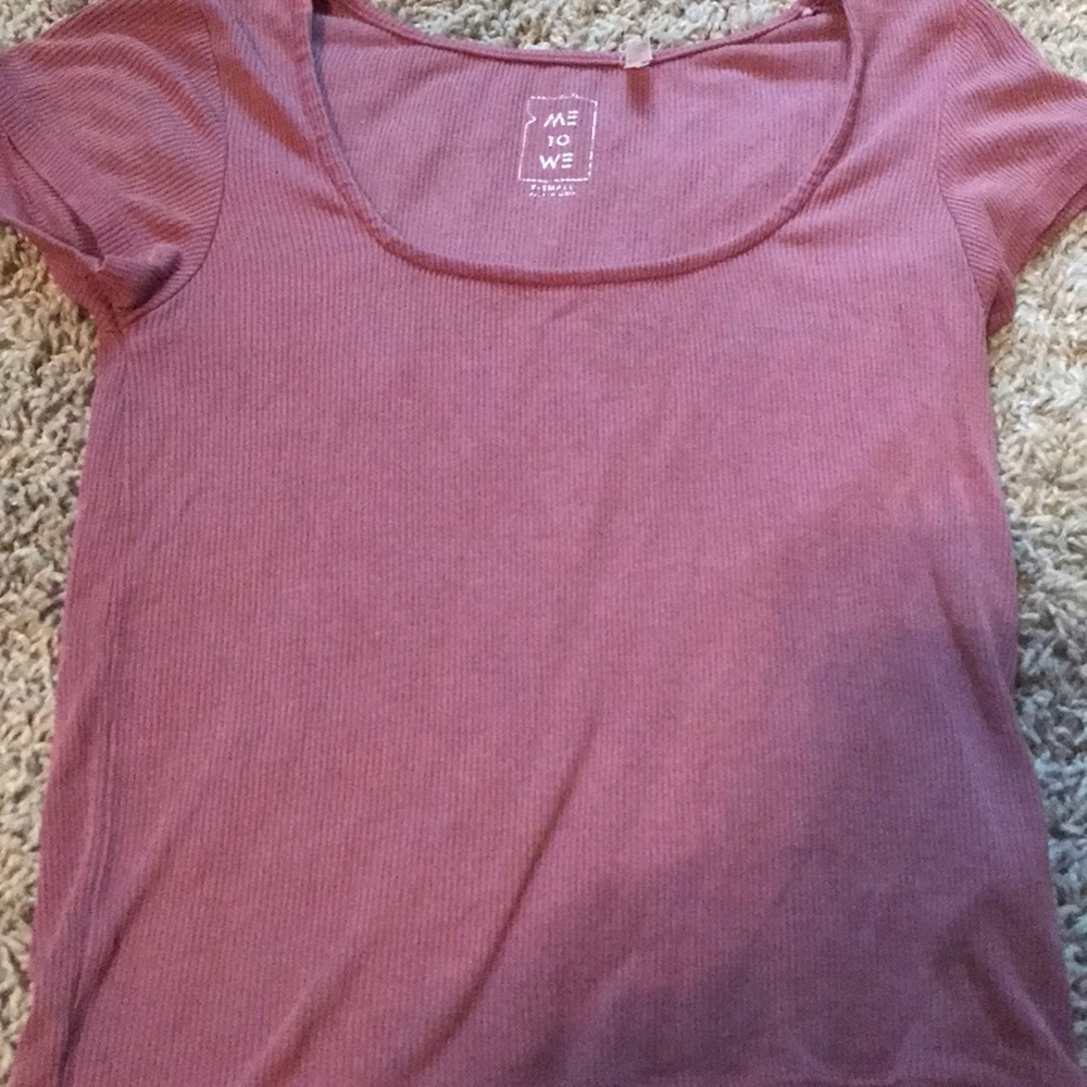 pinkish- purple crop top- pacsun